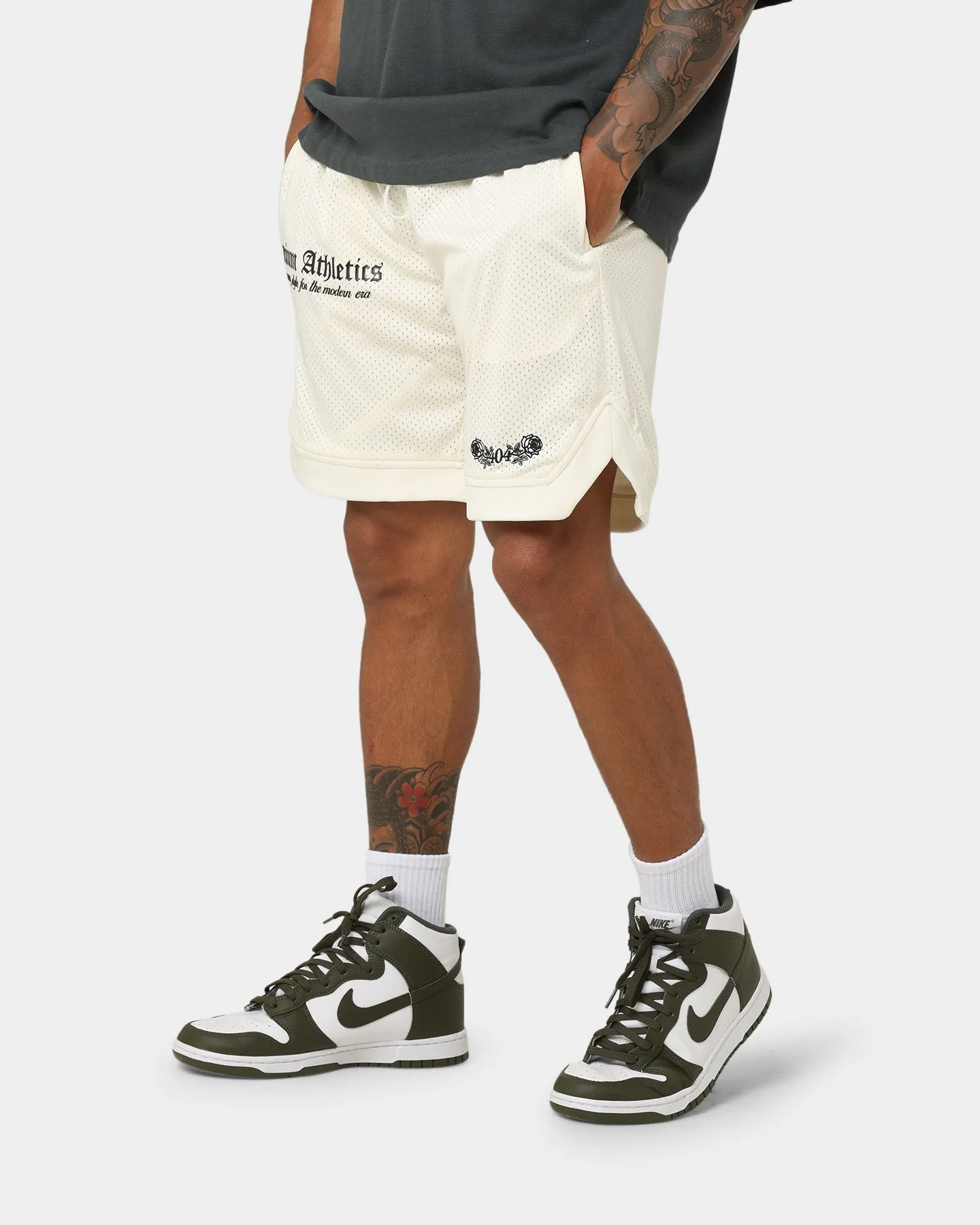 404 Premium Athletics Basketball Shorts Off White