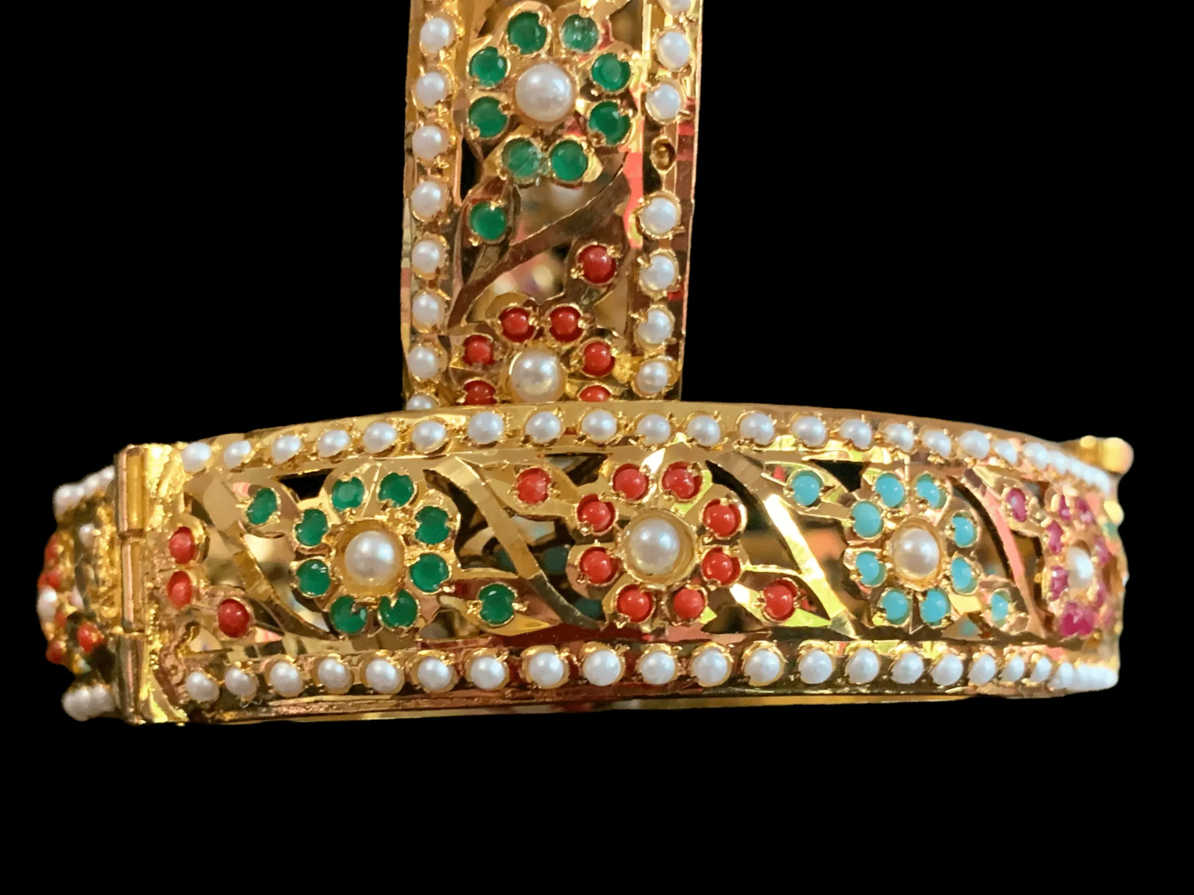 B23 SARAH JADAU BANGLES - navratan    ( SHIPS IN 4 WEEKS  )