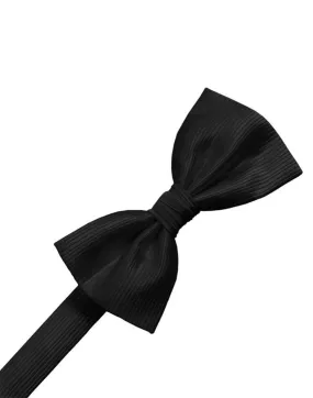 Black Faille Silk Bow Tie