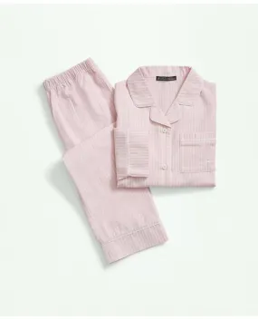 Brooks Brothers Kids Striped Pajama Set Pink