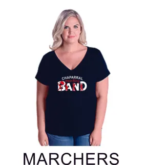 Chap Band Curvy Ladies Tee- 4 Designs- Matte or Glitter