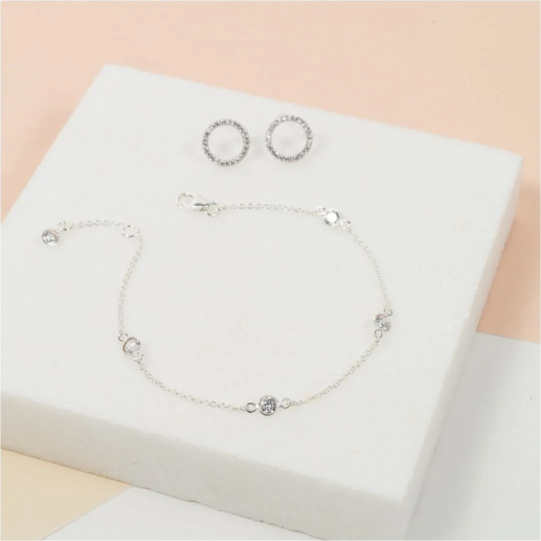 Chora Sterling Silver & Cubic Zirconia Jewellery Set