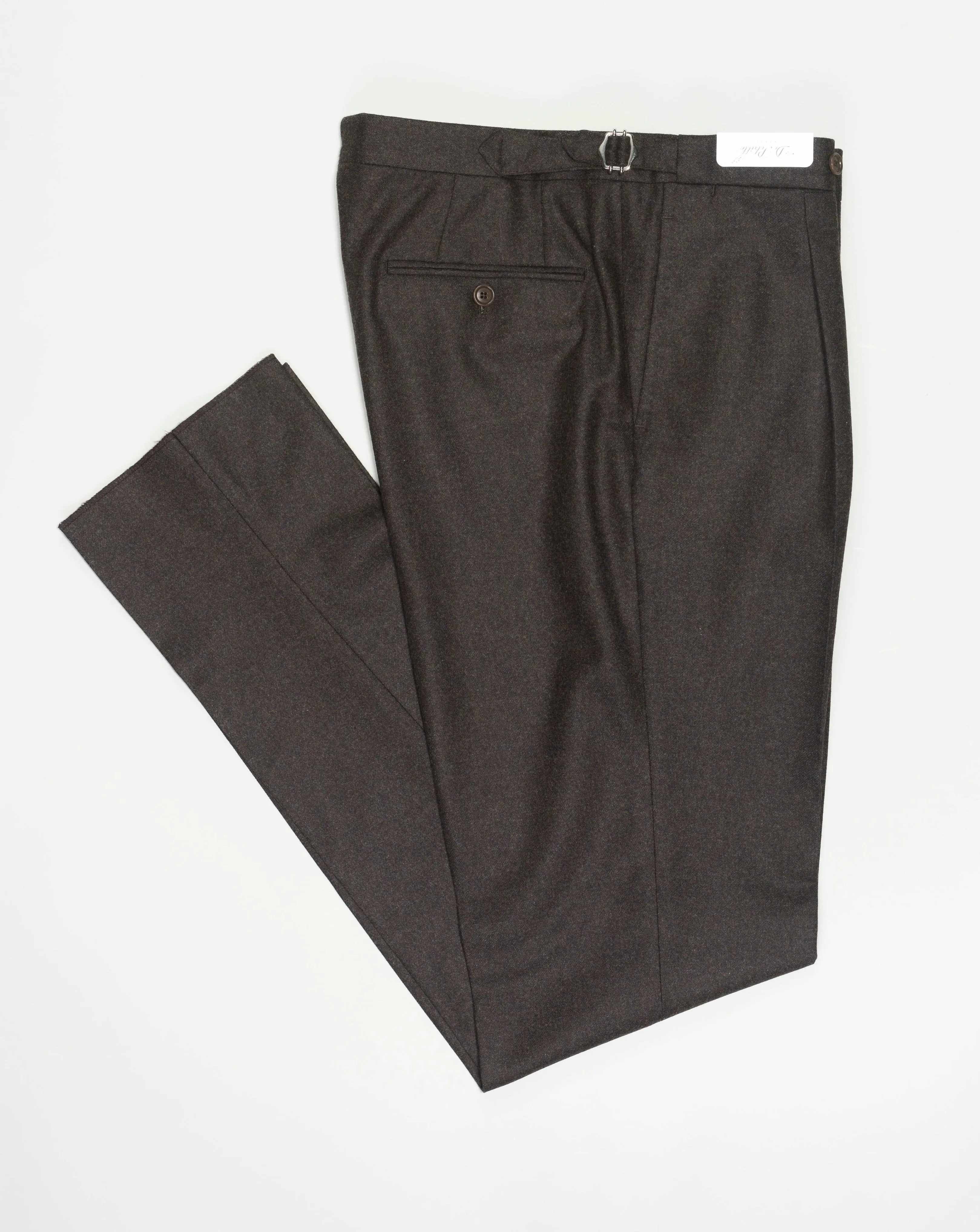 De Petrillo Flannel Trousers / Dark Brown