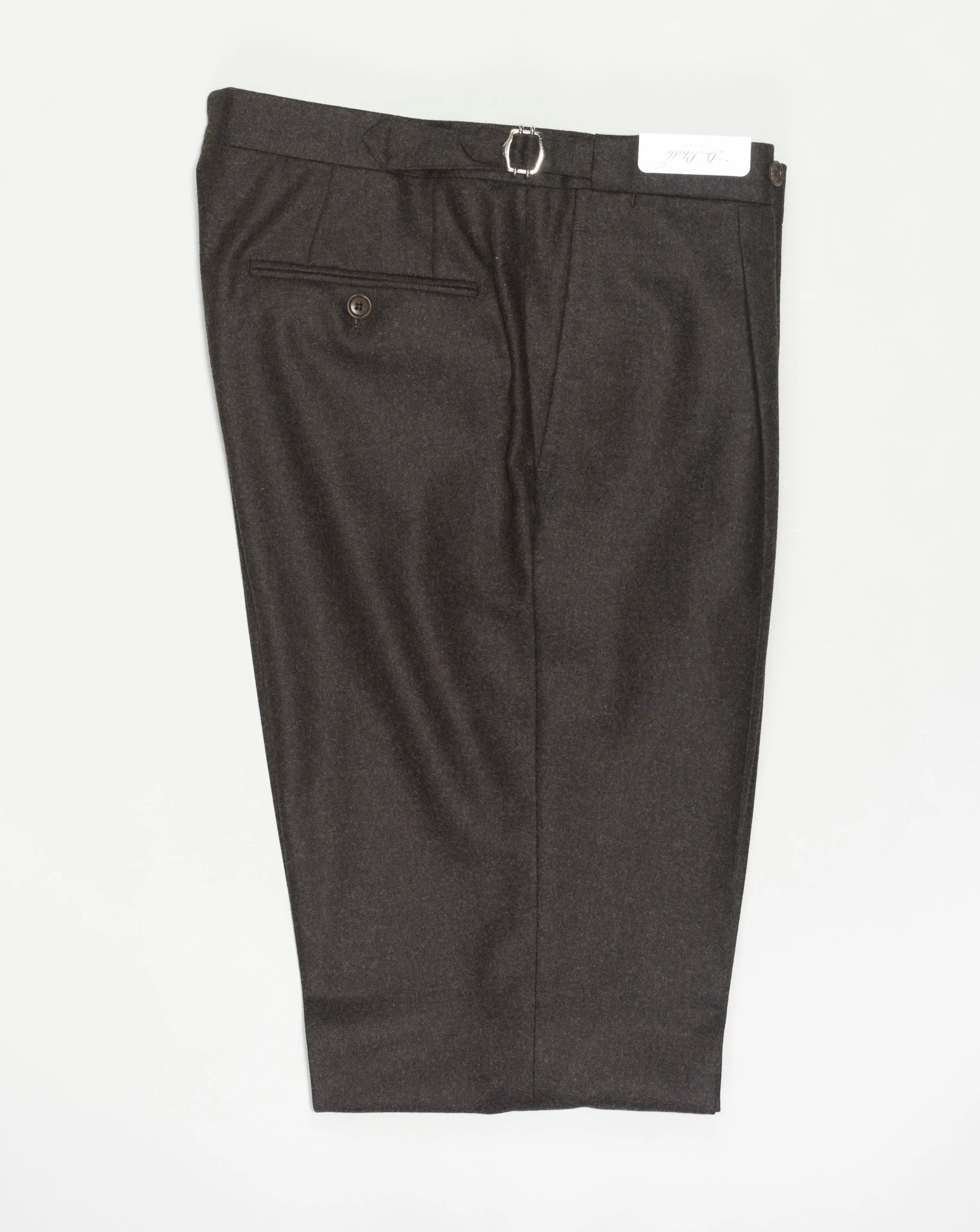 De Petrillo Flannel Trousers / Dark Brown