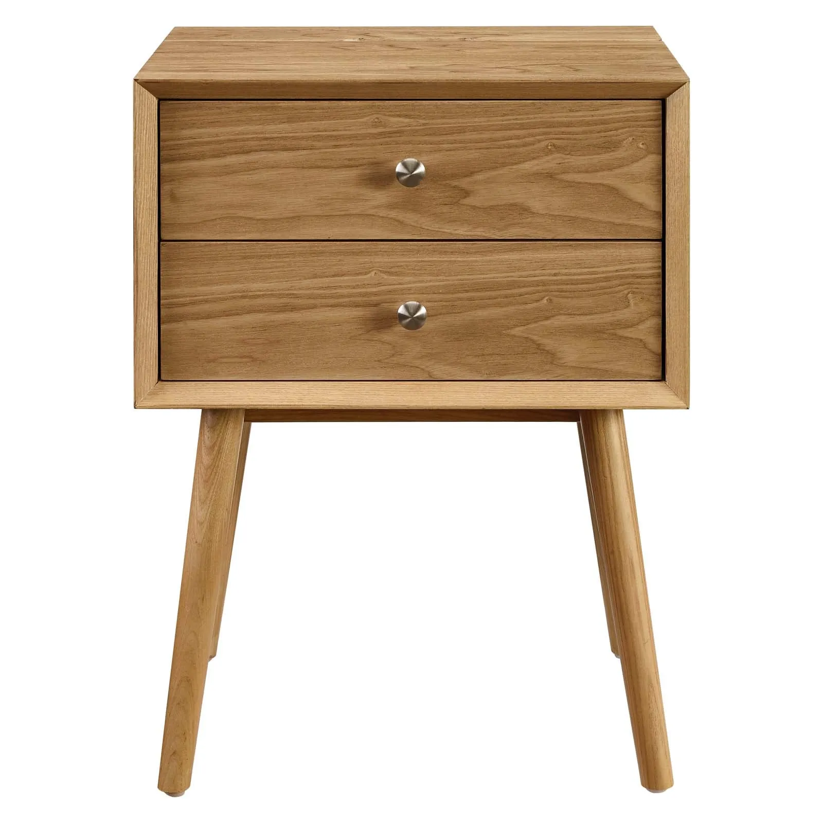 Ember Wood Nightstand With USB Ports