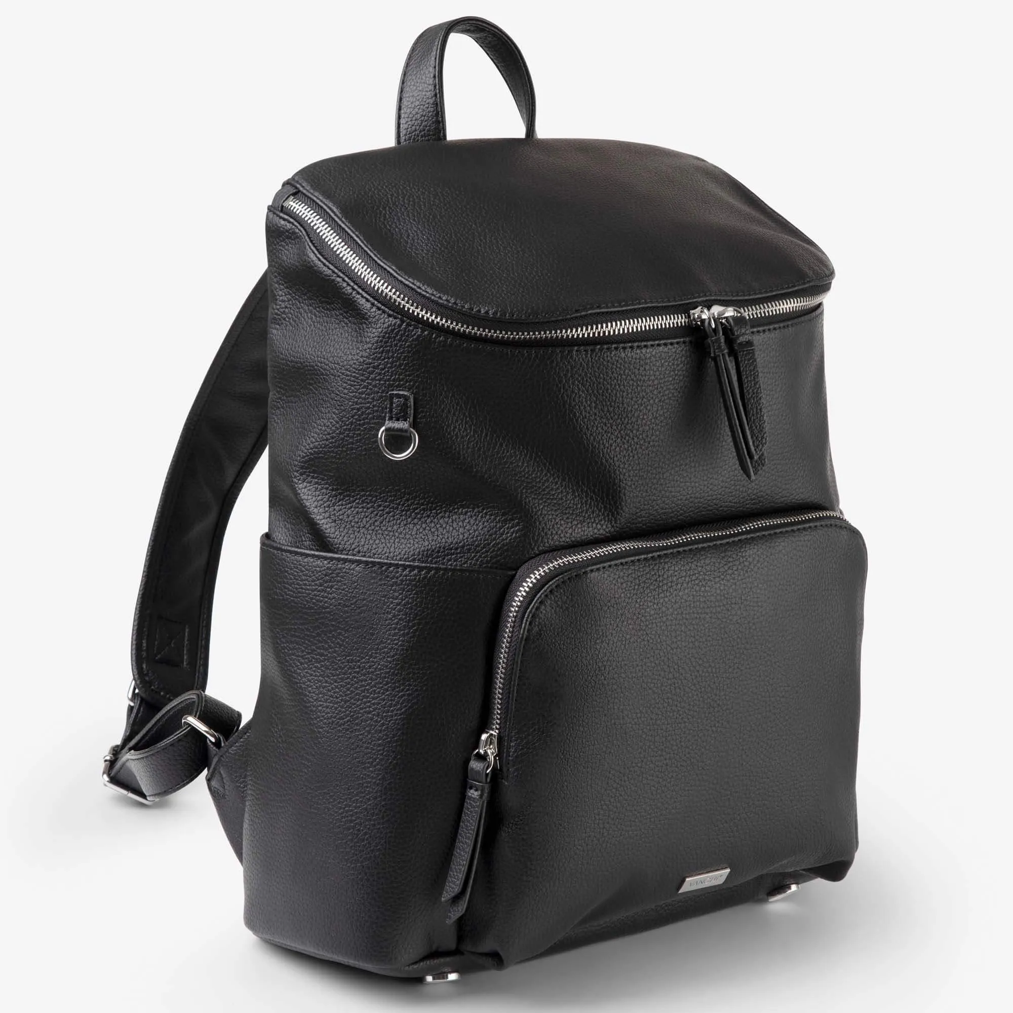 Frankie Work Backpack (Vegan) Black/ Silver