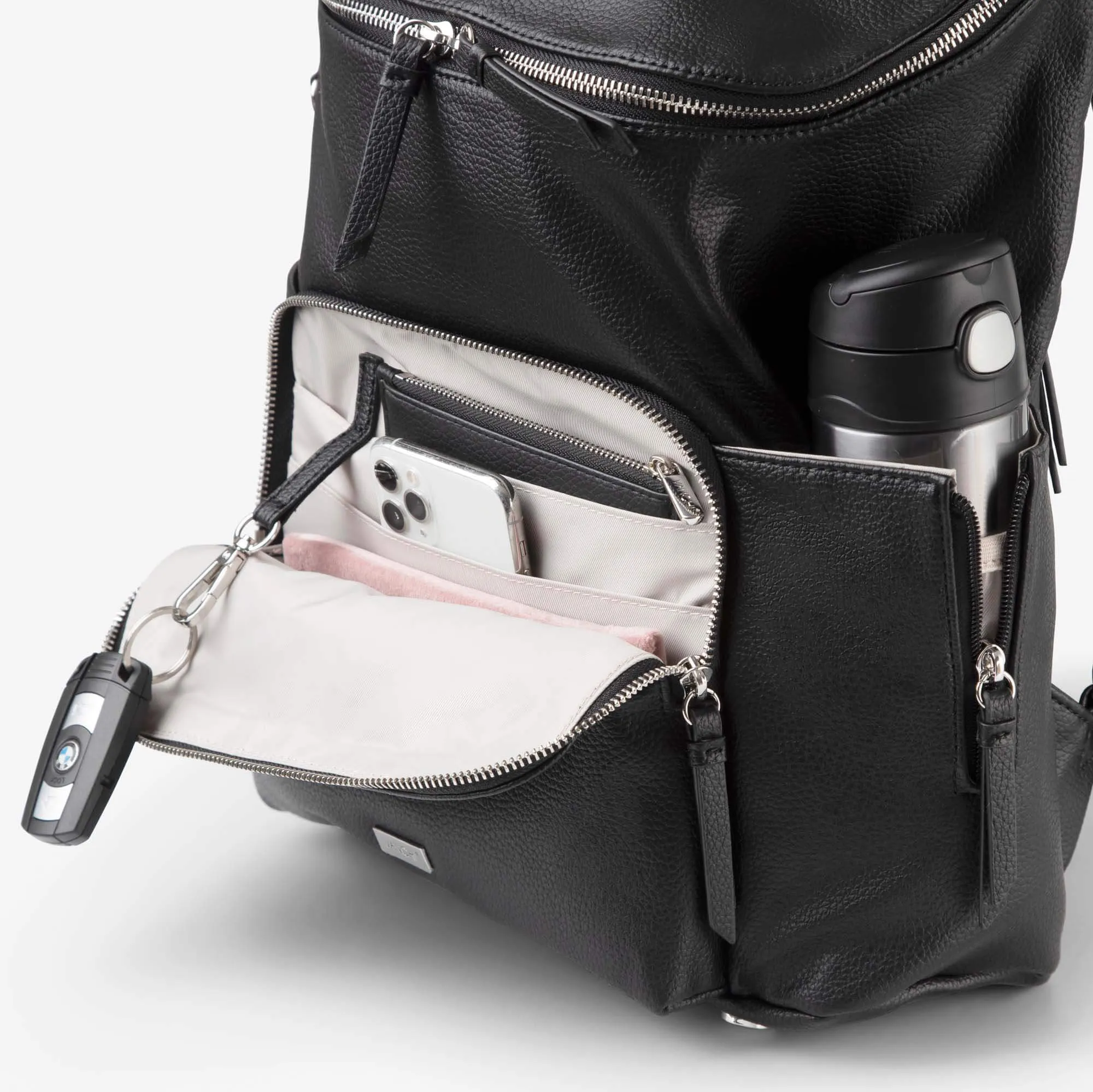 Frankie Work Backpack (Vegan) Black/ Silver