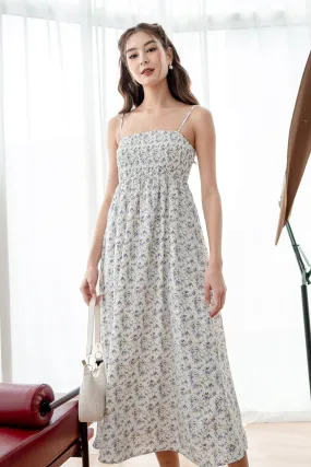 FUJI FLORAL MAXI DRESS IN  LILAC