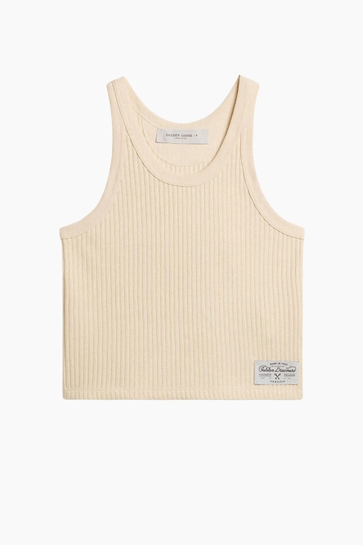 Golden Goose Ribbed Tank - Shortbread