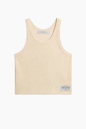 Golden Goose Ribbed Tank - Shortbread