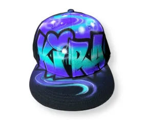 Graffiti Black Front Swirl Snapback (1)