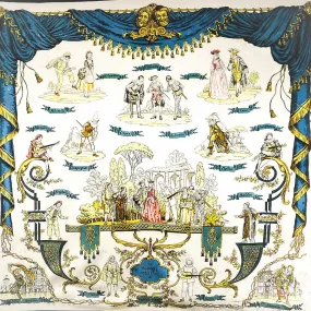 Hermes Jacquard Silk Scarf La Comédie Italienne GRAIL