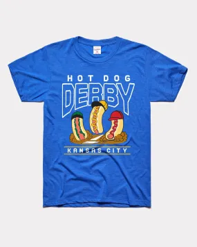 Hot Dog Derby Vintage Heather Royal Blue T-Shirt