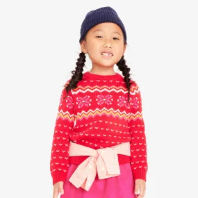 Kids snowflake fair isle sweater