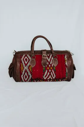 Kilim Leather Carpet Travel Bag - B