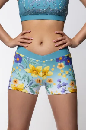 Lux Waist Compression Short in Spring Blooms