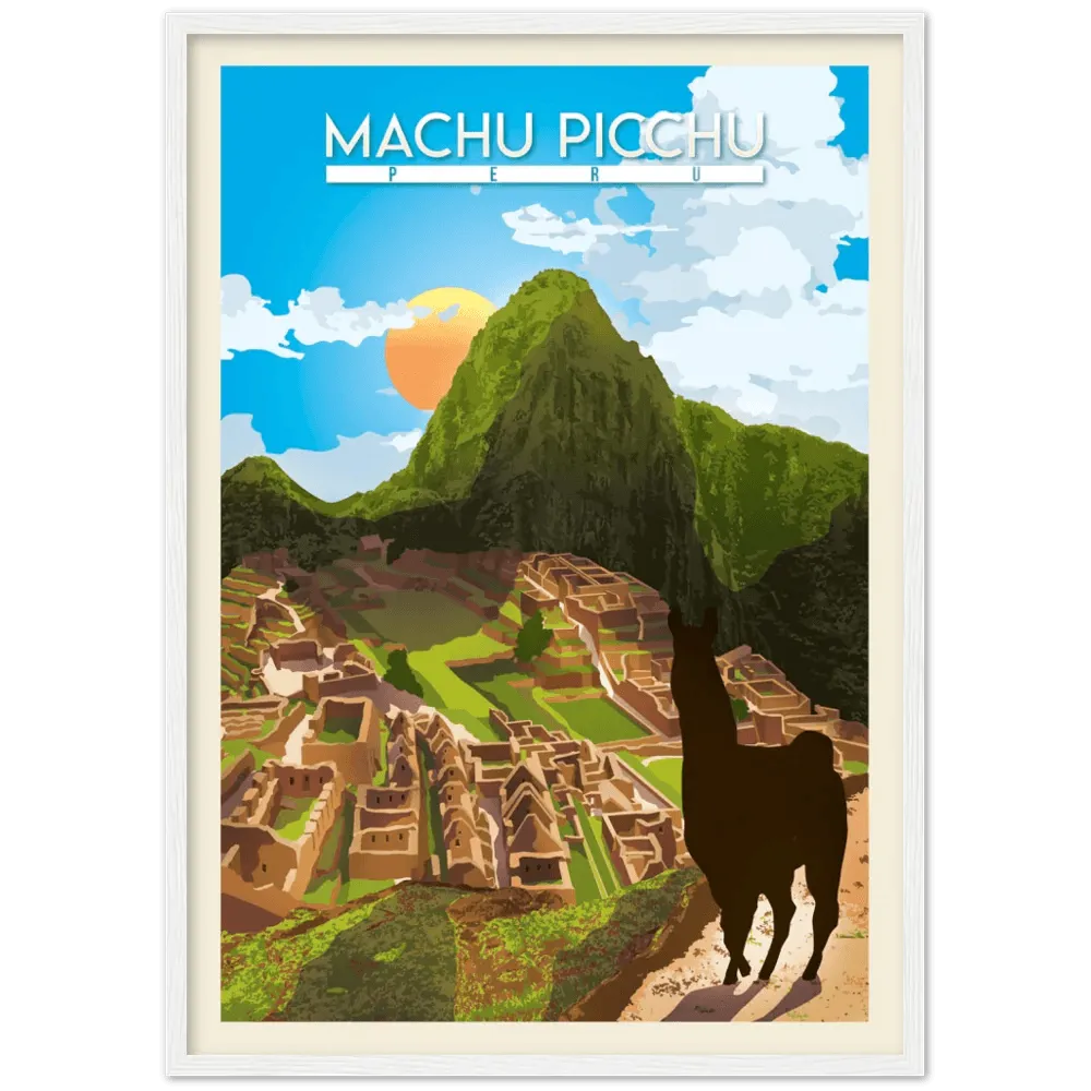 Machu Picchu Retro Wall Art