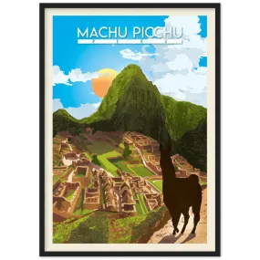 Machu Picchu Retro Wall Art