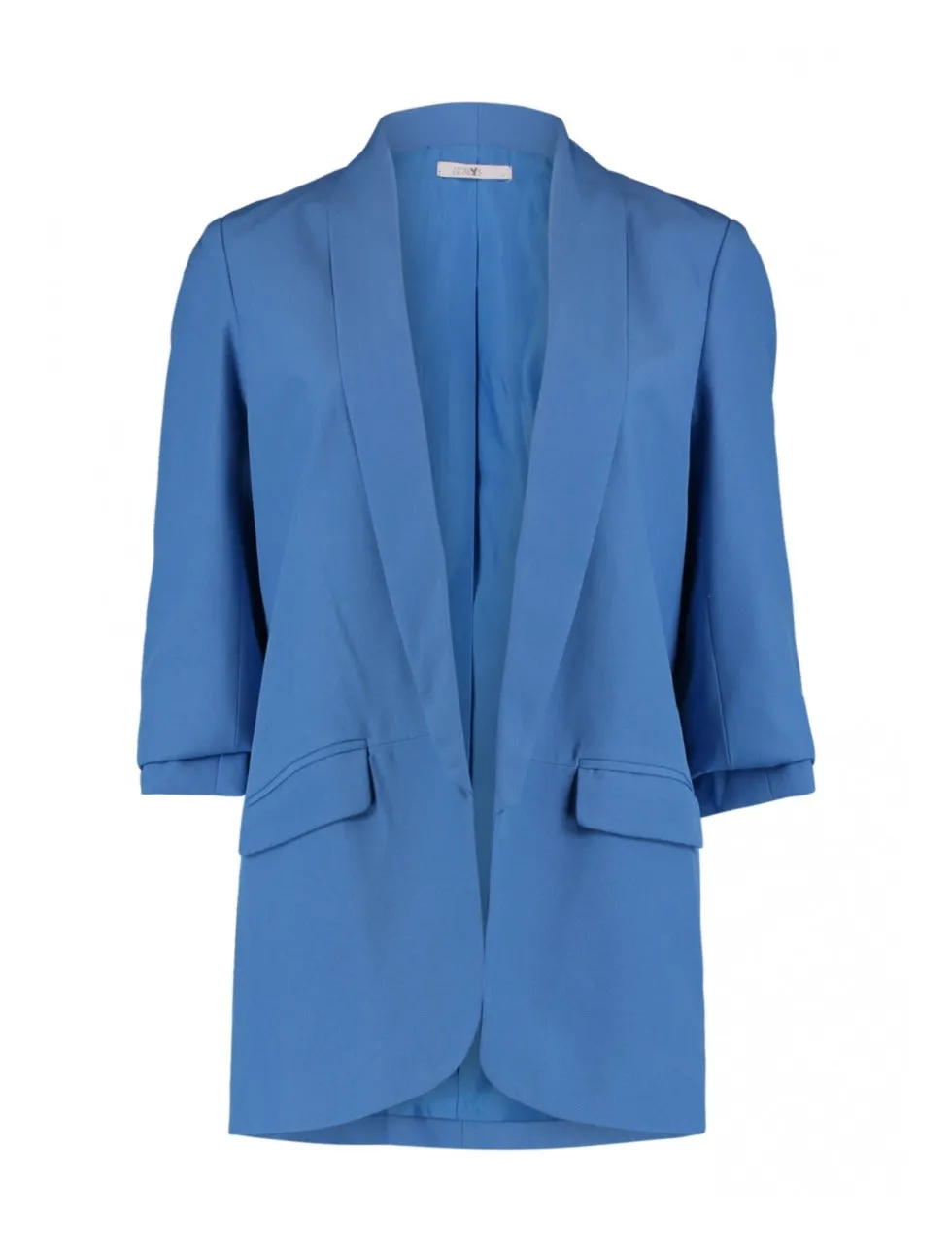 Malea Ocean Blue Gathered Sleeve Blazer