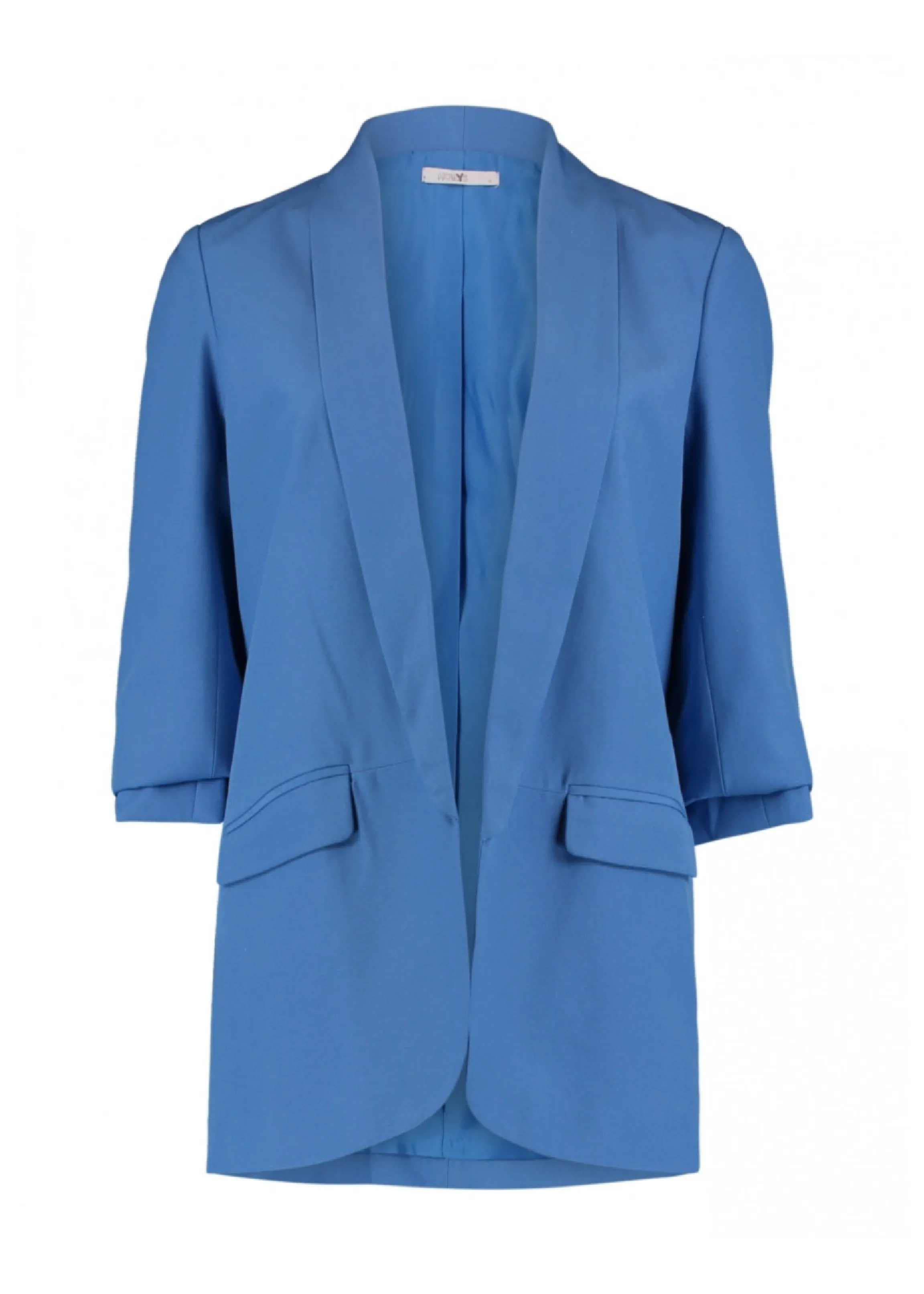 Malea Ocean Blue Gathered Sleeve Blazer