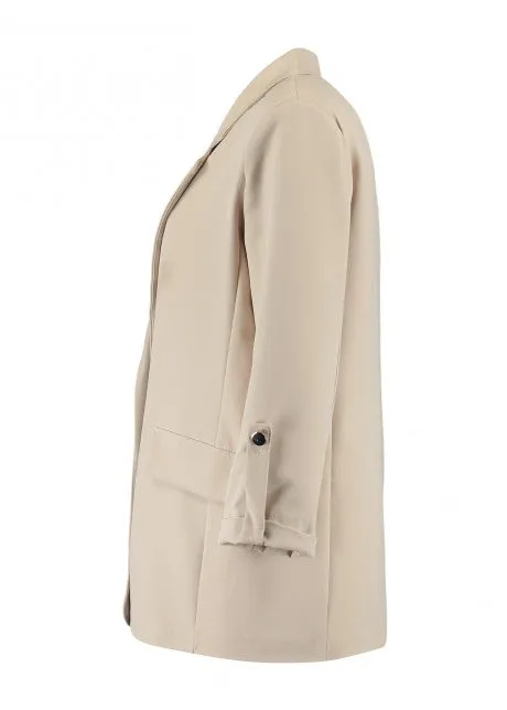 Nea Beige 3/4 Sleeve Blazer