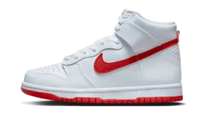 Nike Dunk High White Picante Red