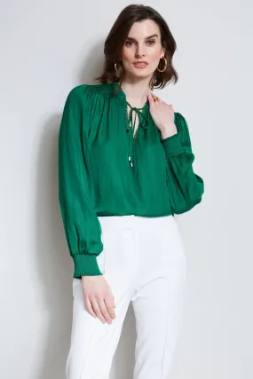 T-Tahari Embroidered Keyhole Shirt