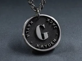 TITANIUM Custom Family Name Necklace