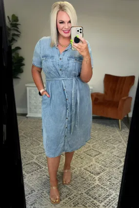 Wait For It Denim Shirtdress